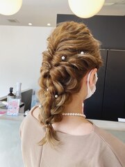 ヘアセット/ヘアアレンジ/結婚式/二次会/パーティスタイル