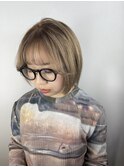 ミルクティーベージュ/ボブスタイル【20代30代40代】
