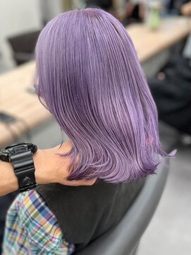 ベレーザ 渋谷(BELEZA) 5772ラベンダーパープルハイトーンカラーオンブレレイヤーロング