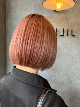 ナンバー ジルバ 立川(N° jillva) 丸型卵形切りっぱなしボブエアリーロング美髪ピンクブラウン立川