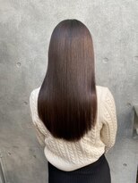キュア 表参道(CURE)&nbsp;黒髪/グレージュカラー/ココアベージュ/ヘルシーロング/表参道