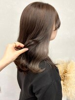 ミュラ(mulah)&nbsp;インナーカラーベージュ×ダークブラウン＊コテ巻きくびれヘア