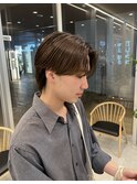 【自由が丘】セット簡単！センターパート/カーキベージュ