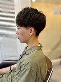 MEN'SHAIRアッシュブラックカルマパーマダークアッシュ