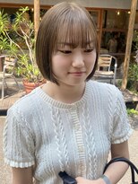 ラミエバイメルト 下北沢(lamie by melt)&nbsp;花田/ボブ/切りっぱなしボブ/ミニボブ/オリーブベージュ/下北沢