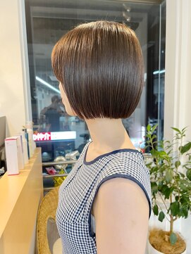 トト 船橋店(toto.) ピンクブラウン切りっぱなしボブ美髪くびれレイヤー小顔[西船橋]