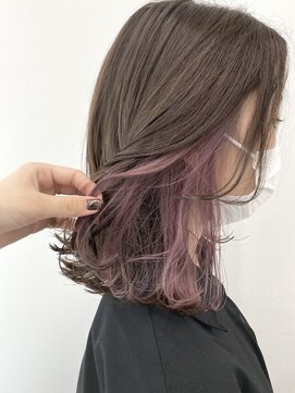 アライブ キチジョウジ(ALIVE Kichijoji) 韓国風インナーカラー/イヤリングカラー×ラベンダーピンク