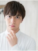 ダークアッシュ清潔感ツーブロックマッシュ仙台愛子
