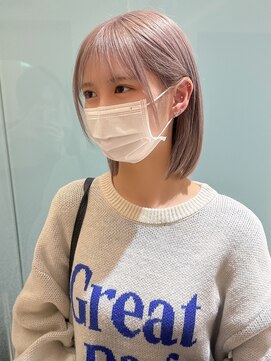 ホープ(hope) 肩上ボブ/ミルクティーベージュ/ブリーチ/大阪/梅田