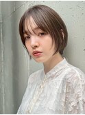 ショートボブ/短めスッキリ/透明感カラー/まとまりやすい
