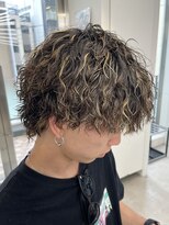 フィフス 天神大名(fifth)&nbsp;天神大名ツイストスパイラルパーマメンズパーママレットヘア30代