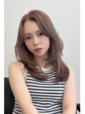 韓国ミディアムレイヤー　ハッシュカット