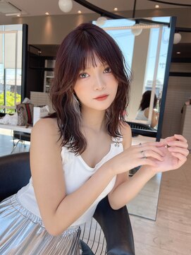 ロンド クラン 岡崎(Lond Clan) 透明感ラベンダーボルドー×韓国風レイヤー