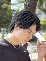 メンズヘアフェイス(Men's hair FACE。) センターパート/毛流れ/メンズパーマ