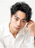 ビジネスメンズショートリクルートセンターパートツーブロック