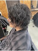 ミディアムウルフ×縦落ちツイストスパイラル