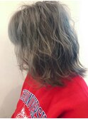 ハイグレージュ×インナーカラーパープルアッシュ