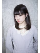 サロンドミルク 原宿(salon de MiLK)&nbsp;【salon de MiLK 原宿】ミディアム耳かけツヤ感ラベージュ