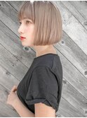 ミルキーホワイトベージュ×ナチュラルボブ