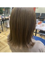 アルマヘアー(Alma hair by murasaki)&nbsp;◎切りっぱなしセミディのオリーブベージュ◎