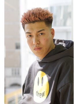 にもう パンクショートスキンフェードピンクカラー【神戸三宮/元町】S