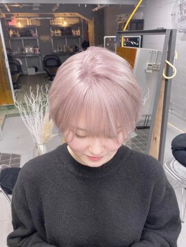 ペレ 渋谷(PELE) YU103_ホワイトピンクベージュ ブリーチ3回~