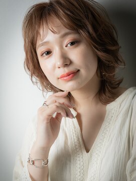 カバーヘア ブリス 北浦和(COVER HAIR bliss) 外国人風キャラメルベージュ大人ボブルフw北浦和10代20代30代