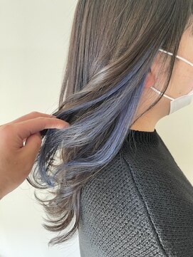 キートス ヘアーデザインプラス(kiitos hair design +) インナー×ブルー