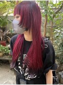 レッド+裾カラーブラック