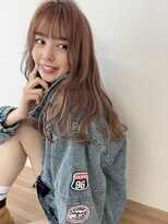 ヴィンスジオ 岐阜駅南(vince gio)&nbsp;レイヤーカット/シースルーバング/ミルクティーベージュ