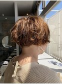 オレンジベージュ☆ウェーブ