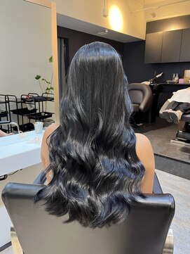 ブレンド 渋谷(BLend) グレージュマチルダボブインナーグレージュ 前髪ブルー