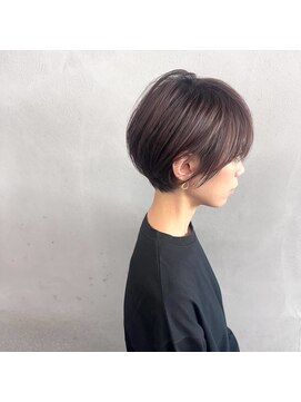 タグ(#tag) 大人小顔ショート×ラベンダーブルーカラー