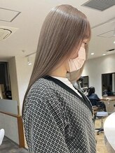 《*ミルクティベージュカラー*》ブリーチが初めての方も挑戦しやすいブリーチダブルカラー【ケアブリーチ】