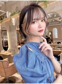 成人式はダブルカラー、インナーカラー♪