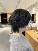 ショートボブ×ニュアンスパーマ