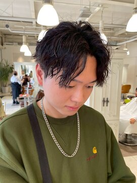 オブジェ シエル(obje't ciel) 【obje’t ciel】メンズパーマ×ツーブロック【宮崎 太揮】