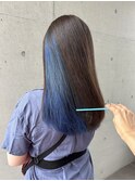 夏のスカイブルーインナーカラー