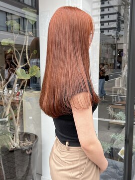 ヘアー アイス ルーチェ(HAIR ICI LUCE) ブリーチなしダブルカラーで作るオレンジ/落合