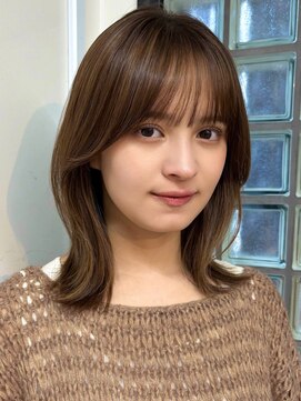 ガーデン 銀座(GARDEN) 顔まわりレイヤー/くびれ/小顔/ココアベージュ/ミディアム/銀座