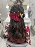 卒業式華やかハーフアップ！！リボンアレンジ