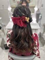 ラモ(RAMO)&nbsp;卒業式華やかハーフアップ！！リボンアレンジ