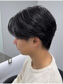 ニュアンスパーマ/センターパート/マッシュ/カルマパーマ/メンズ