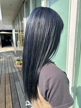 ディプティック ヘアー チェンジ ミュージアム(diptych Hair Change Museum) ネイビー/ブルーカラー/ケアブリーチ/滋賀/南草津