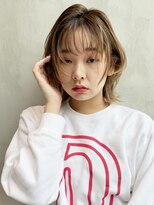 アルバム 銀座(ALBUM GINZA)&nbsp;ナチュラルくびれロブ_ウェーブパーマフォギーベージュ_76996