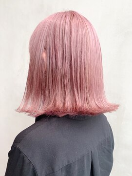 アルバム 銀座(ALBUM GINZA) ピンクボブ_セシルカットフリンジウェーブ_ba298042