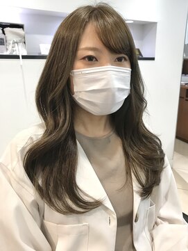 ラブクロムトーキョー オモテサンドウ(LOVECHROME OMOTESANDO) 大人上品大きめウェーブ韓国くびれミントヘアメルティカラー