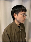 メンズオン眉マレット