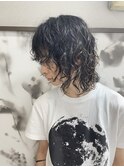 メンズロングスパイラルパーマ