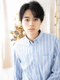 カバーヘア ブリス 戸田公園西口店(COVER HAIR bliss)&nbsp;黒髪グレージュカラー前髪パーマショートa戸田公園20代30代40代